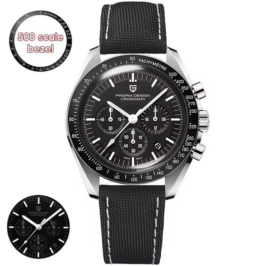 2025 New PAGANI DESIGN Moon Men’s Watch – Gold Luxury Quartz Chronograph with AR Sapphire Mirror