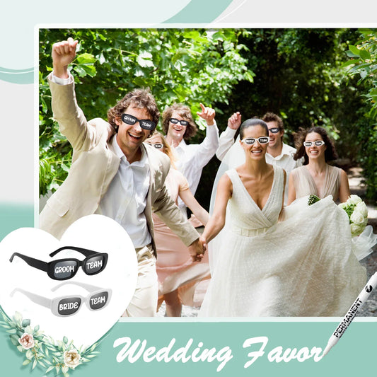 12–100 PCS Custom Wedding Sunglasses – Retro Square DIY Glasses with Pens for Parties & Events (GRAD 2025)
