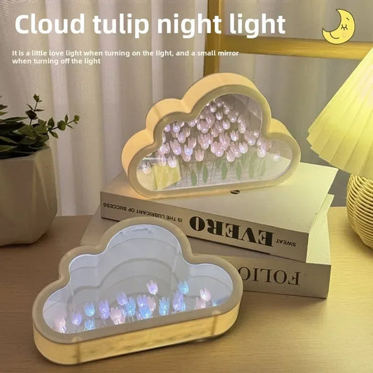 Tulip Cloud Sea of Flowers Handmade Night Light